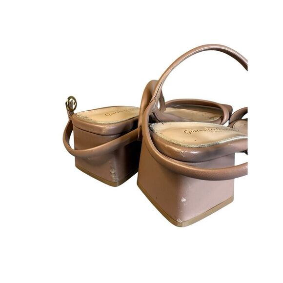 Gianvito Rossi Lena 45 leather Sandals in Blush Pink sz 39.5 - Picture 7 of 14